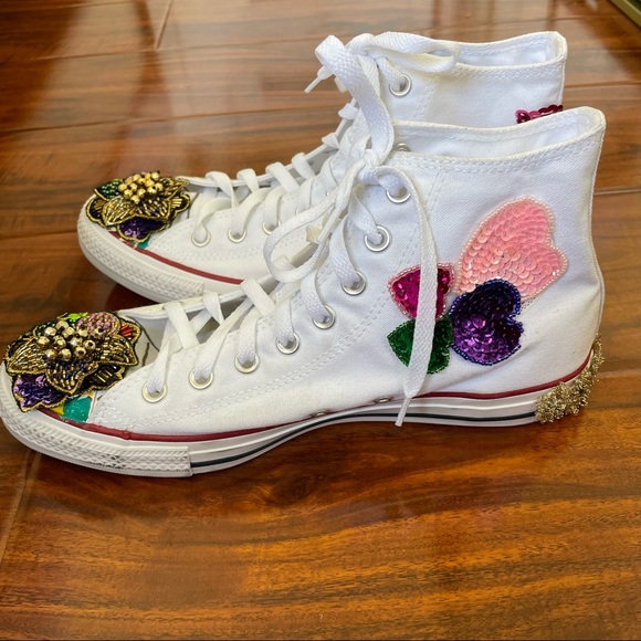 Converse custom made .Size women 10.5 _mens 8.5 - Picture 6 of 10
